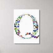 Anfangsbuchstabe Q Leinwanddruck (Vorderseite)