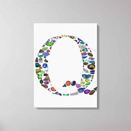 Anfangsbuchstabe Q Leinwanddruck (Vorderseite)