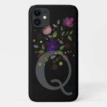 Anfangsbuchstabe Q Plus Blumendesign