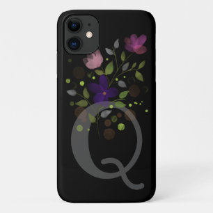 Anfangsbuchstabe Q Plus Blumendesign Case-Mate iPhone Hülle