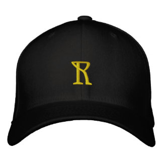Anfangsbuchstabe R Bestickte Baseballkappe