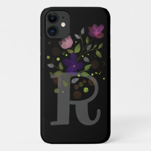 Anfangsbuchstabe R Plus Blumendesign Case-Mate iPhone Hülle