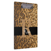 Anfangsbuchstabe R Zwischenablage Leopard Monogram Klemmbrett (Rechts)