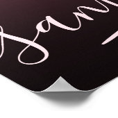 Anfangsbuchstabe Rosa Script Eindeutige Bezeichnun Poster (Ecke)