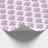 Anfangsbuchstabe S Monogramm personalisierte Verpa Geschenkpapier (Ecke)