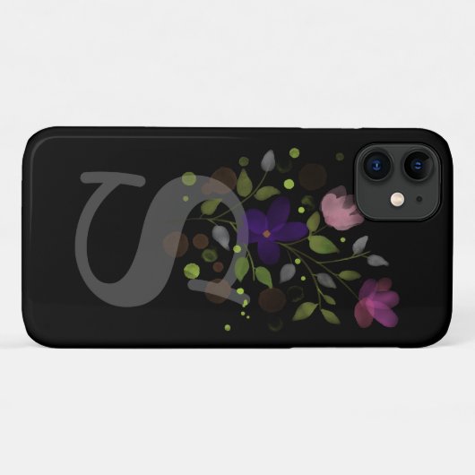 Anfangsbuchstabe S Plus Blumendesign Case-Mate iPhone Hülle (Rückseite (Horizontal))