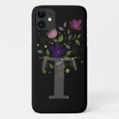 Anfangsbuchstabe T Plus Blumendesign Case-Mate iPhone Hülle (Rückseite)
