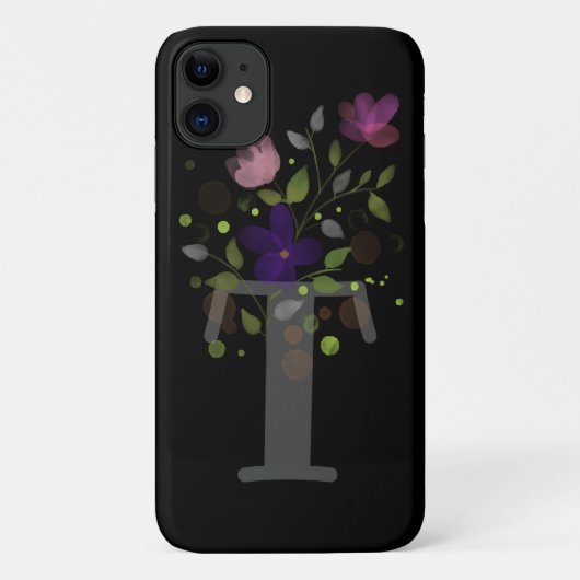 Anfangsbuchstabe T Plus Blumendesign Case-Mate iPhone Hülle (Rückseite)