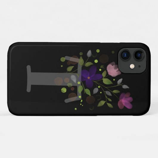 Anfangsbuchstabe T Plus Blumendesign Case-Mate iPhone Hülle (Rückseite (Horizontal))