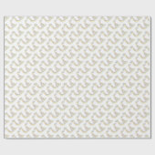 Anfangsbuchstabe U Monogramm personalisierte Verpa Geschenkpapier (Flach)