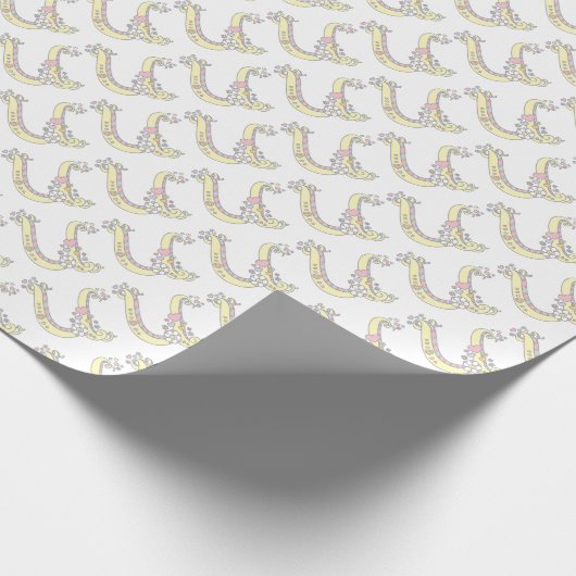 Anfangsbuchstabe U Monogramm personalisierte Verpa Geschenkpapier (Ecke)