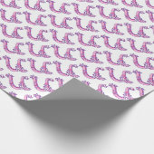 Anfangsbuchstabe U Monogramm rosa personalisierte Geschenkpapier (Ecke)