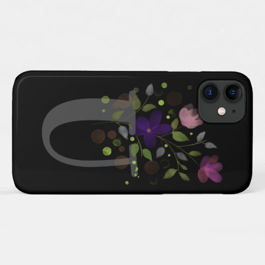 Anfangsbuchstabe U Plus Blumendesign Case-Mate iPhone Hülle (Rückseite (Horizontal))
