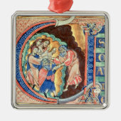 Anfangsbuchstabe "V" Visio Abdie Silbernes Ornament (Vorne)