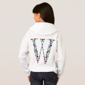 Anfangsbuchstabe W Hoodie (Schwarz voll)