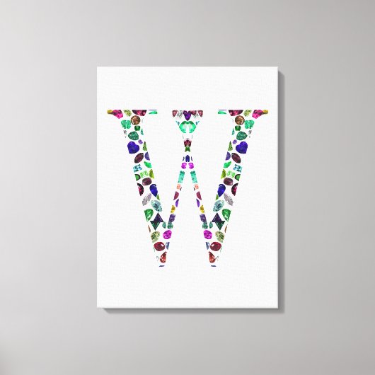 Anfangsbuchstabe W Leinwanddruck (Vorderseite)