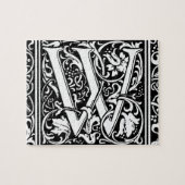 Anfangsbuchstabe W Mittelalterliches Monogramm Vin Puzzle (Horizontal)