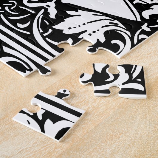 Anfangsbuchstabe W Mittelalterliches Monogramm Vin Puzzle (Seite)