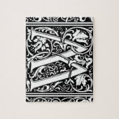 Anfangsbuchstabe W Mittelalterliches Monogramm Vin Puzzle (Vertikal)