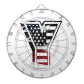 Anfangsbuchstabe Y Monogramm Klassischer Rundaufkl Dartscheibe (vorne)