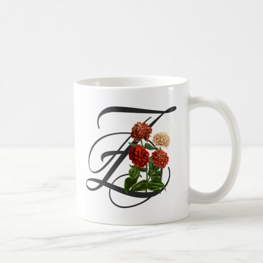 Anfangsbuchstabe Z, Zinnien-Kaffeetasse Kaffeetasse (Rechts)