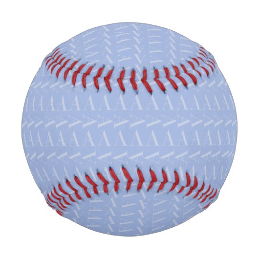 Anfangsbuchstaben A, blau Baseball (Vorderseite)