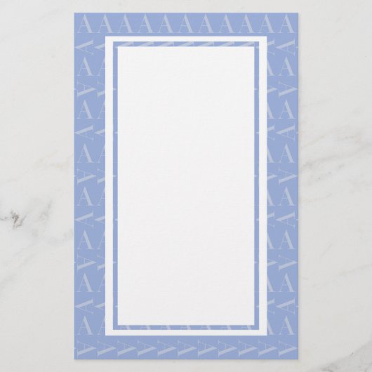 Anfangsbuchstaben A, blau Briefpapier (Vorderseite)