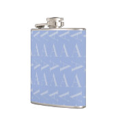 Anfangsbuchstaben A, blau Flachmann (Links)