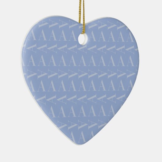 Anfangsbuchstaben A, blau Keramik Ornament (Rechts)