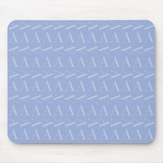 Anfangsbuchstaben A, blau Mousepad (Vorne)