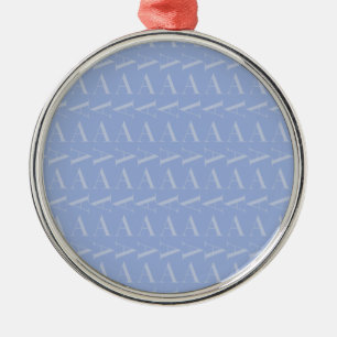 Anfangsbuchstaben A, blau Ornament Aus Metall