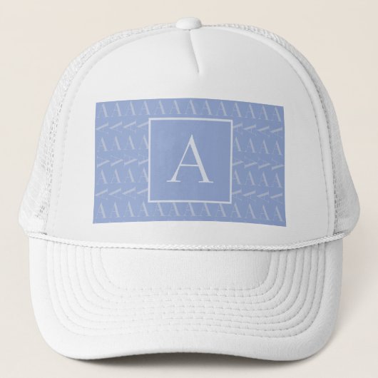 Anfangsbuchstaben A, blau Truckerkappe (Vorderseite)