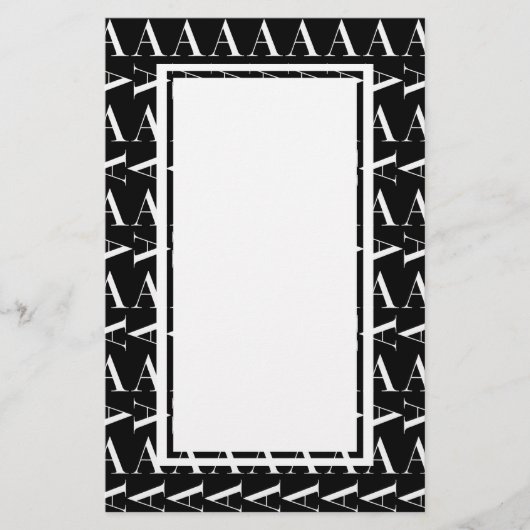 Anfangsbuchstaben A Briefpapier (Vorderseite)