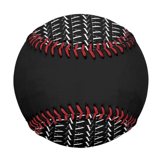 Anfangsbuchstaben A, Hintergrundfarbe auswählen Baseball (Rückseite)