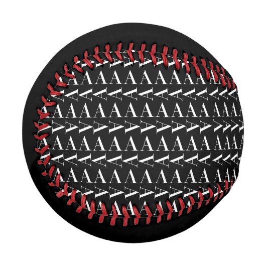 Anfangsbuchstaben A, Hintergrundfarbe auswählen Baseball (Vorderseite Links)