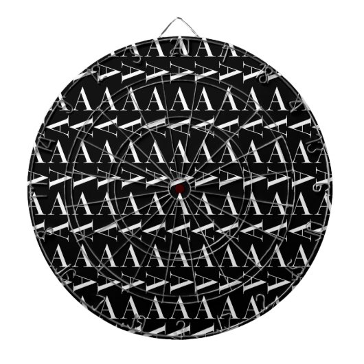 Anfangsbuchstaben A, Hintergrundfarbe auswählen Dartscheibe (vorne)