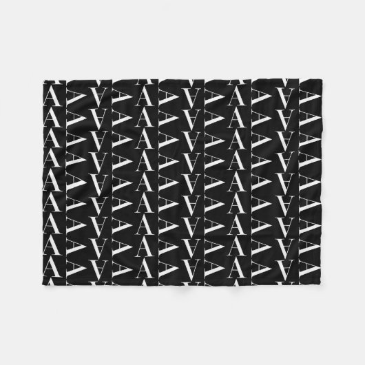 Anfangsbuchstaben A, Hintergrundfarbe auswählen Fleecedecke (Vorderseite (Horizontal))