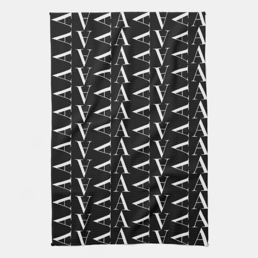 Anfangsbuchstaben A, Hintergrundfarbe auswählen Geschirrtuch (Vertikal)