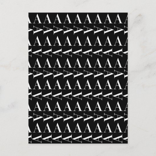 Anfangsbuchstaben A Postkarte (Vorderseite)