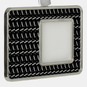 Anfangsbuchstaben A Rahmen-Ornament Silber (Rechts)