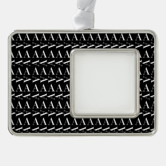 Anfangsbuchstaben A Rahmen-Ornament Silber (Vorderseite)