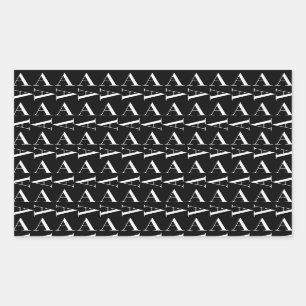 Anfangsbuchstaben A Rechteckiger Aufkleber