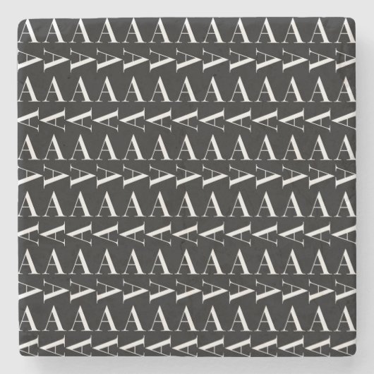 Anfangsbuchstaben A Steinuntersetzer (Vorderseite)