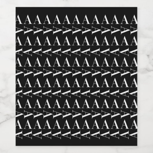 Anfangsbuchstaben A Weinetikett (Einzelnes Label)