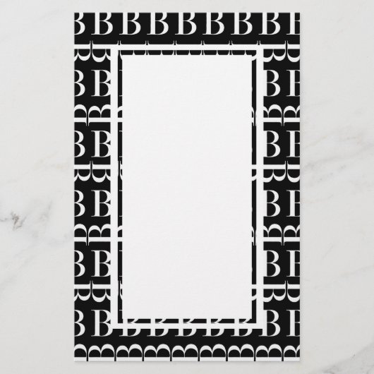 Anfangsbuchstaben B Briefpapier (Vorderseite)