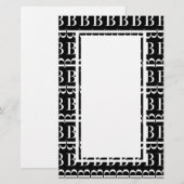 Anfangsbuchstaben B Briefpapier (Vorne/Hinten)