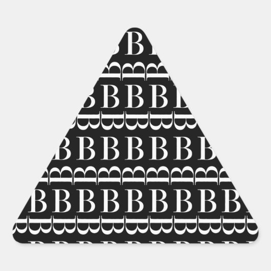 Anfangsbuchstaben B Dreieckiger Aufkleber (Vorderseite)