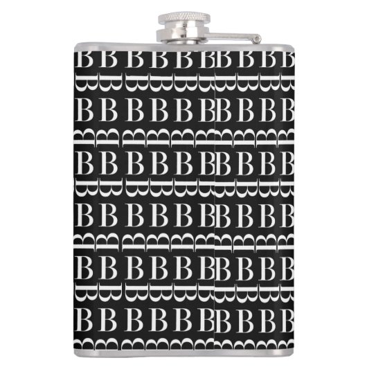 Anfangsbuchstaben B Flachmann (Rückseite)