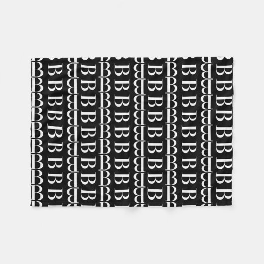 Anfangsbuchstaben B Fleecedecke (Vorderseite (Horizontal))