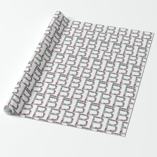 Anfangsbuchstaben B Geschenkpapier (Ungerollt)
